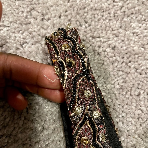 Vintage GiGi Clark Hook & Eye Closure Hand Beaded Silk Corset - Picture 11 of 12